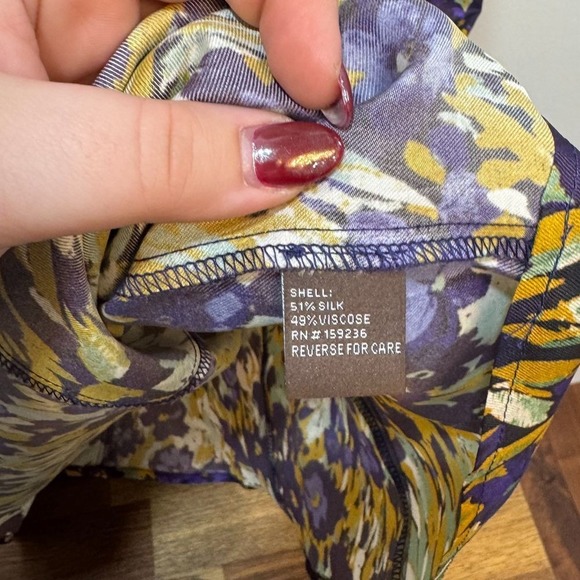 J Mclaughlin Giovanna Dress NEW $328 Midi Short Sleeve Silk Marigold Abstract - Picture 4 of 6